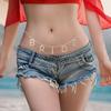 Water Diamond Diamond Waist Chain Niche Design Navel Chain New Summer Waist Chain  Daily Use