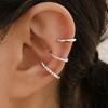 3-piece Set Ins Wind Women's Ear Bone Clips Without Ear Holes, Personality and Temperament, Niche Versatile Diamond-set Ear Clips