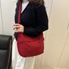 Autumn Retro Simple Women's Corduroy Shoulder Bags Travel Portable Ladies Crossbody Bag Solid Color Female Handbags Casual Tote