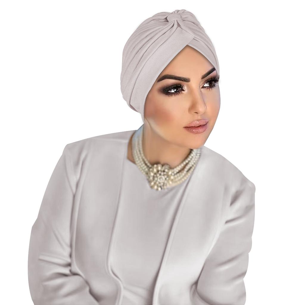 Indian Hat Twist Knot Turban Women Muslim Inner Hijab Beanies Bonnet Hair Loss Headscarf Bandanas Chemo Cap Solid Color Headwrap