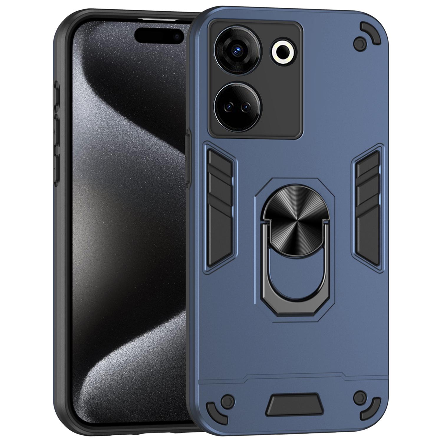 

Чохол для TECNO Camon 20 Pro 4G PC+TPU Броньований Чохол для Телефону з Підставкою Blue