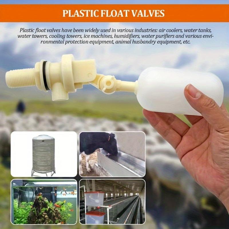1/2Pcs Float Valve Stable Water Float Valve Shut Off 1/ 2" Automatic Waterer Bowl Fill Feed Water Trough Horse Cattle Sheep Pig Dog Water Float Valve