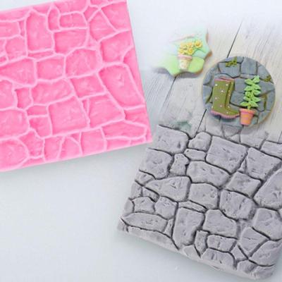 Chocolate Baking Kitchen Bakeware Sugar Craft Rock Stone Fondant 3D Castle Farm Wall Silicone Mould