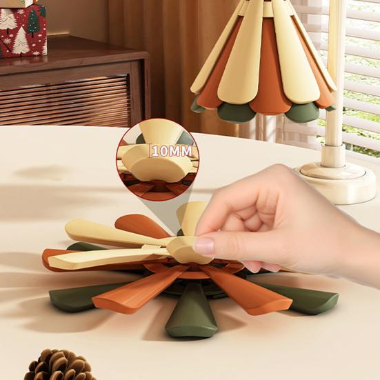 3Pcs Silicone Coaster Set, Heat Resistant Placemats for Dining Table, Non Slip Trivet Mats for Cups Dishes, Kitchen Protector