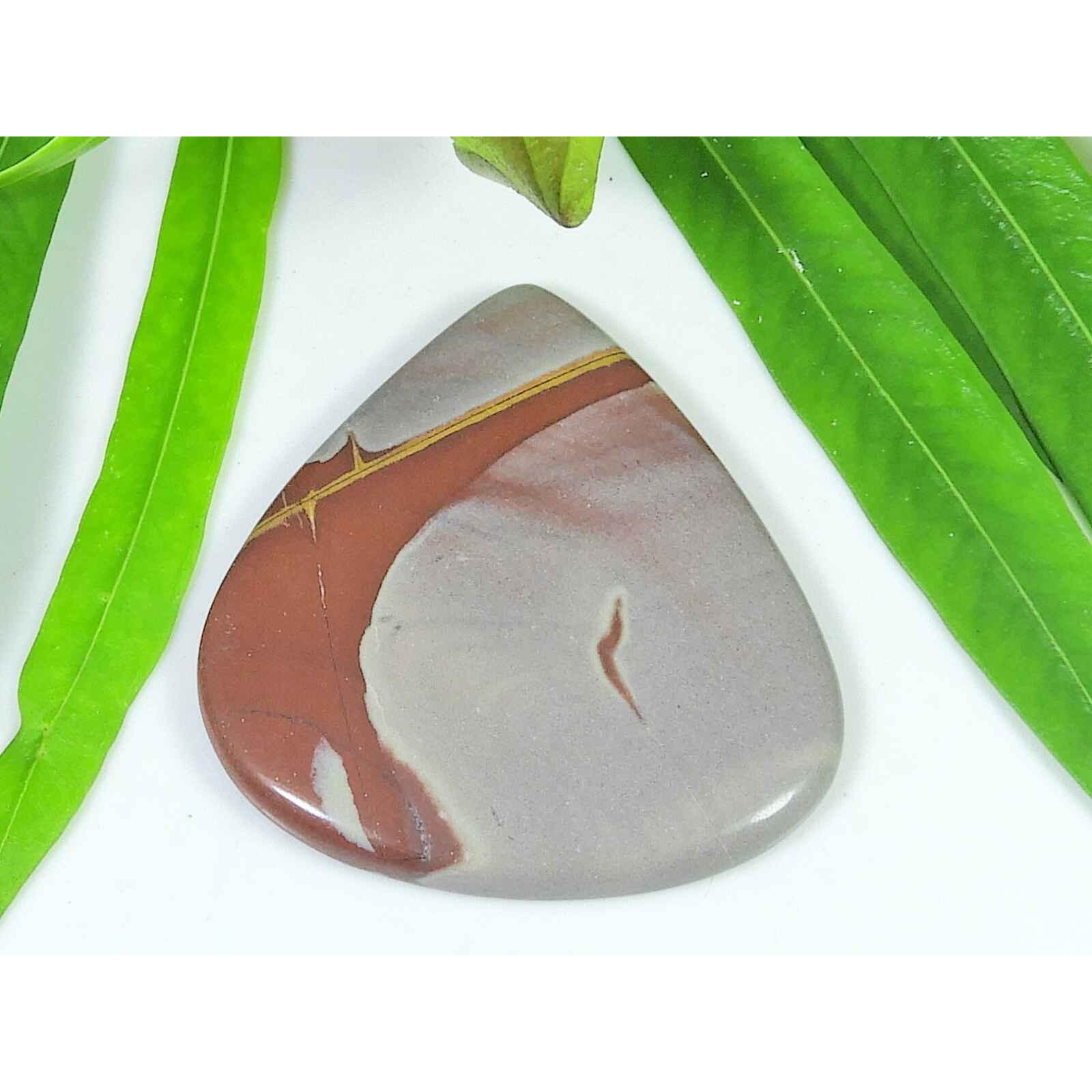 

35X37X05MM Natural Noreena Jasper Pear Shape Cabochon Loose Gemstone 42Cts. SK-3578