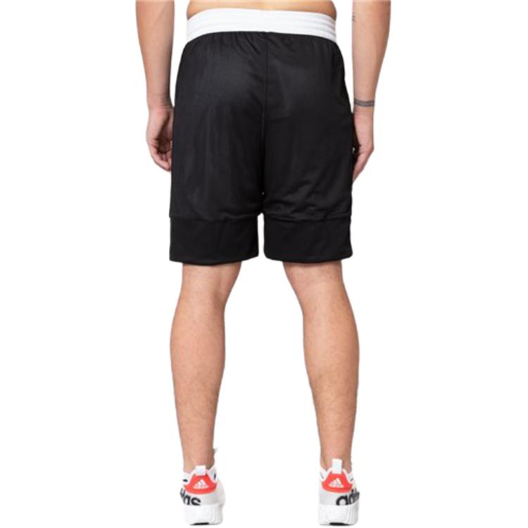 adidas Reversible Contrast Basketball Training Shorts Men Bottoms Black DX6386