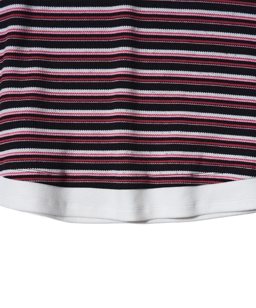 Yuhee Stripe Off-Shoulder Dress Pink