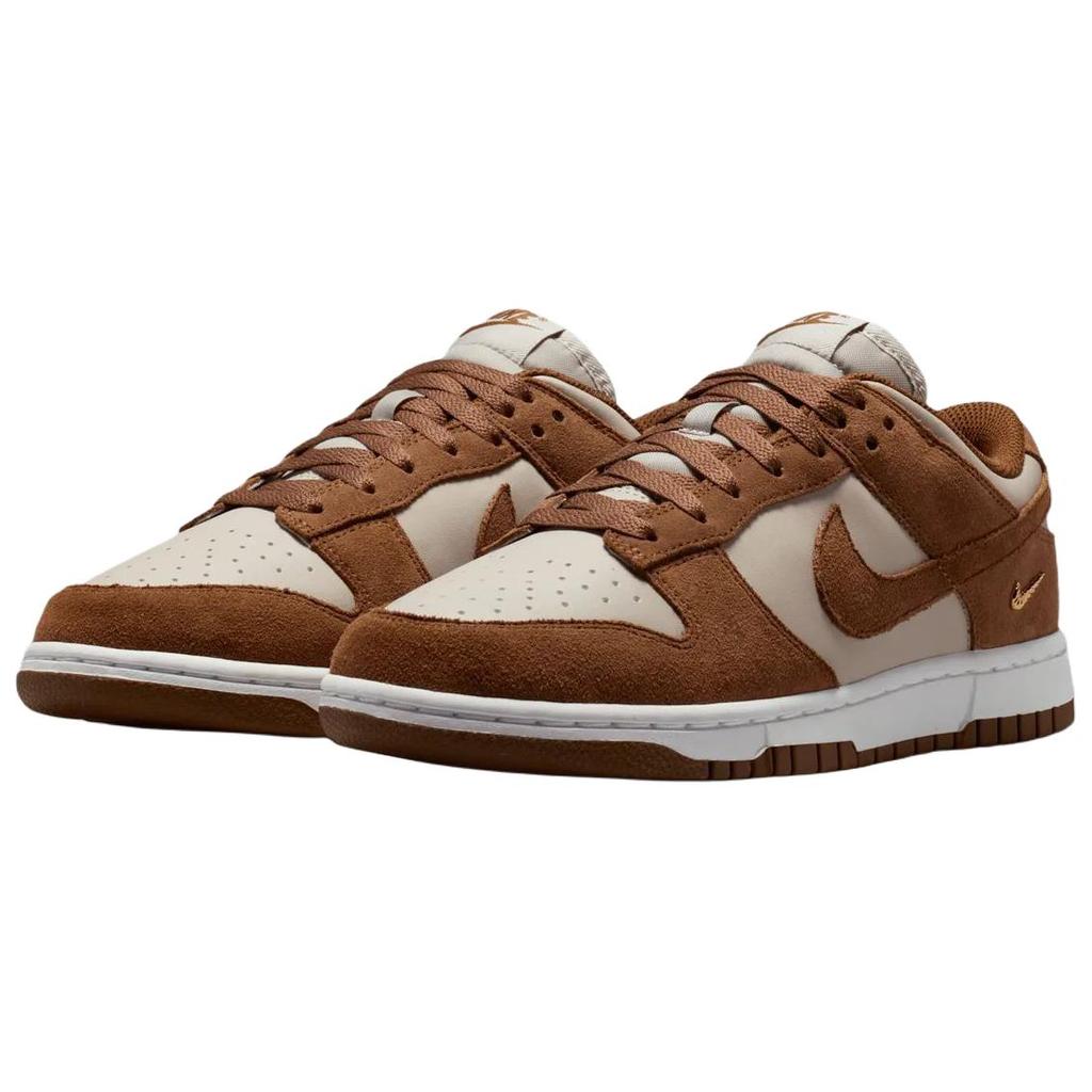 Nike Dunk Low Suede Light British Tan Cream White Women Sneakers Cream-Ii IO4244-200
