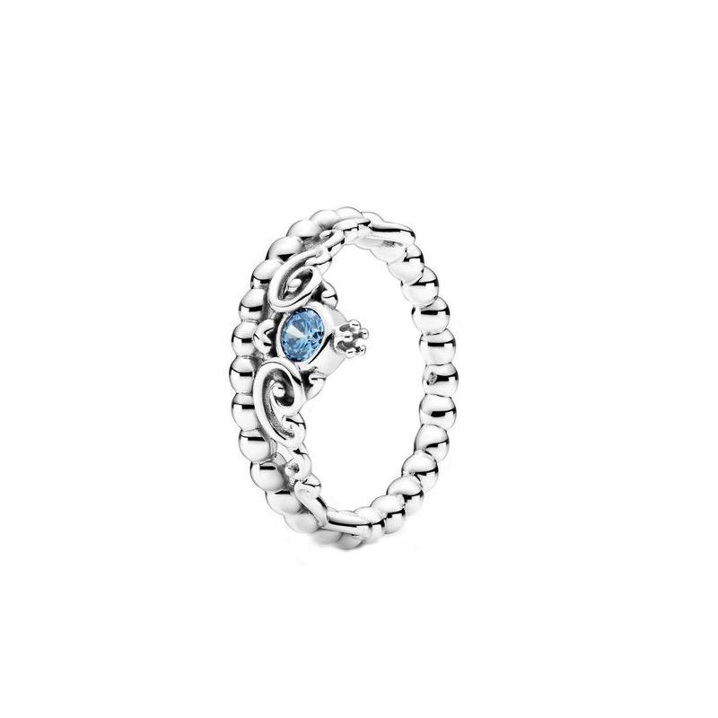

925 Silver Ring For Women Vintage Carved Flower Crown Pattern Zircon Inlaid Beaded Design Sparkling Jewelry Wedding Party Gift 6