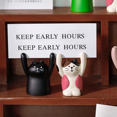 Mini Creative Cartoon Card Holder Decorations Korean Stationery Office Desk Organizer