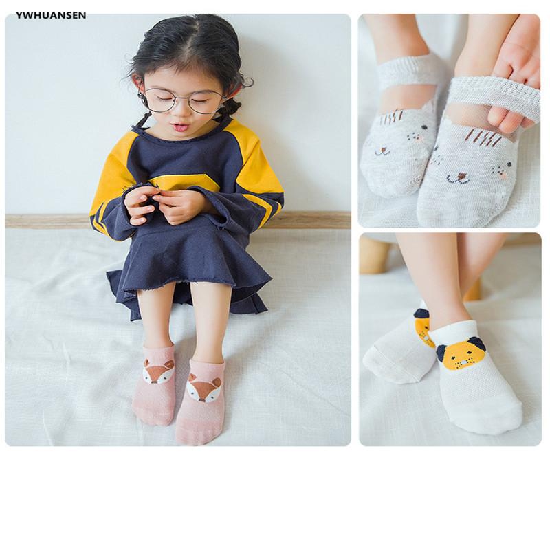 5 Paare/Los Frühling Sommer Dünne Mädchen Socke Kinder Baumwolle Netz Bootssocke Lieblich Tier Atmungsaktiv Kleinkind Jungen Knöchelsocke