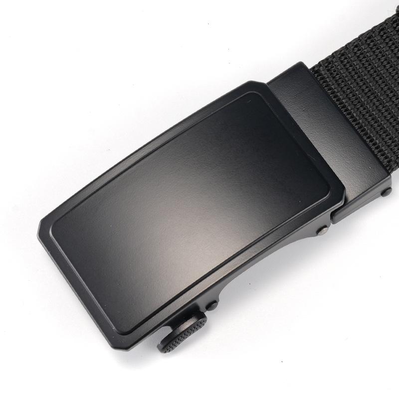 New Rotating Automatic Buckle Double-sided Nylon Belt Men's Casual Versatile Toothless and Hole-free Thickened Canvas Belt