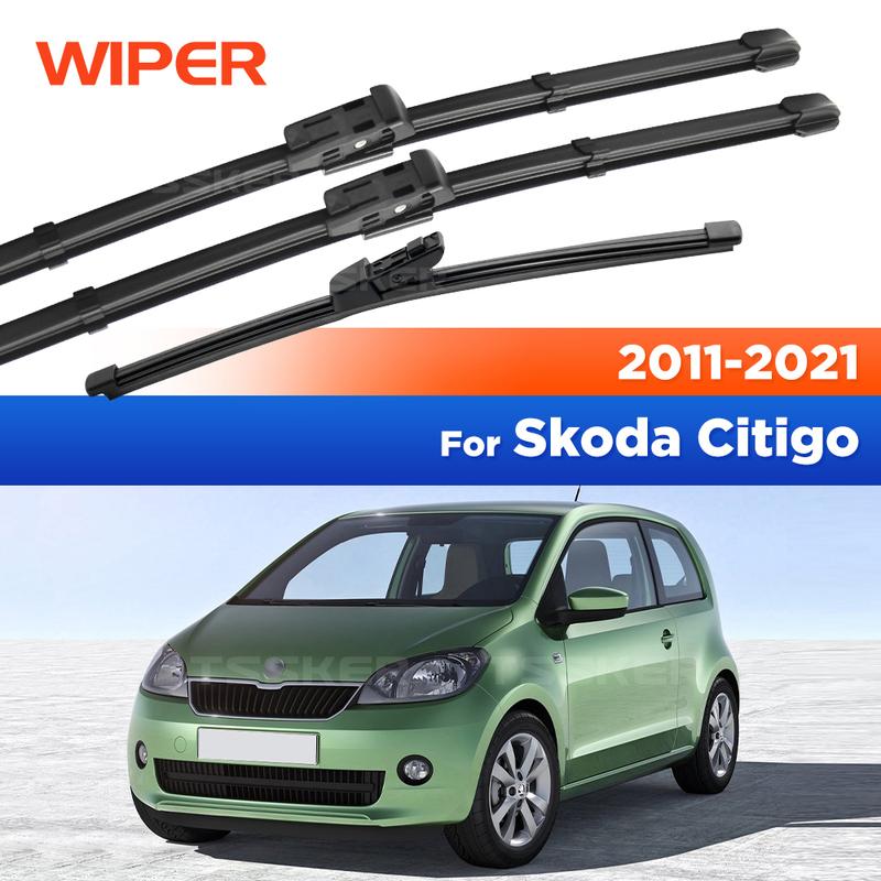 Front & Rear Wiper For Skoda Citigo 2011- 2012 2013 2014 2015 Wiper Blades Windshield Windscreen Window Brushes 24"+16"+10"