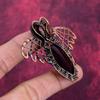 Red Fire Labradorite Real Gemstone Pendant Copper Wire Wrapped Butterfly Pendant