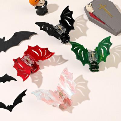 Halloween Bat Claw Clip Gothic Shark Clip Y2k Bat Wing Hair Claw Korean Style Crab Clip Bat Hairpin For Women Girls