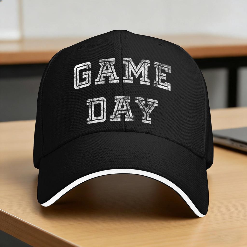Game Day Graphic Baseball Cap Outdoor Sports Sun Visor Hip Hop Hats Women Unisex yk Funny Print Baseball Caps