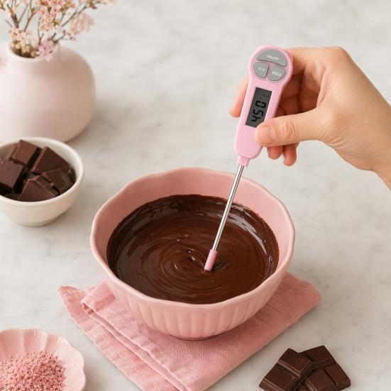 Food Thermometer, Instant Read Digital Cooking Thermometer, Accurate Temperature Measurement, for Grilling Baking Candy Frying