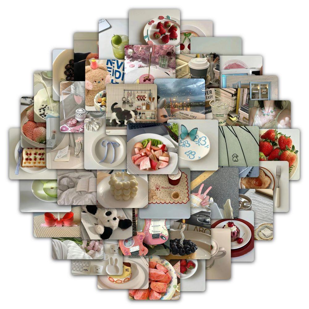 60PS Realistic and Beautiful Life Mall Fresh Graffiti Stickers for Bicycle Hand Account Pencil Case Decals LanLanStickersWorld