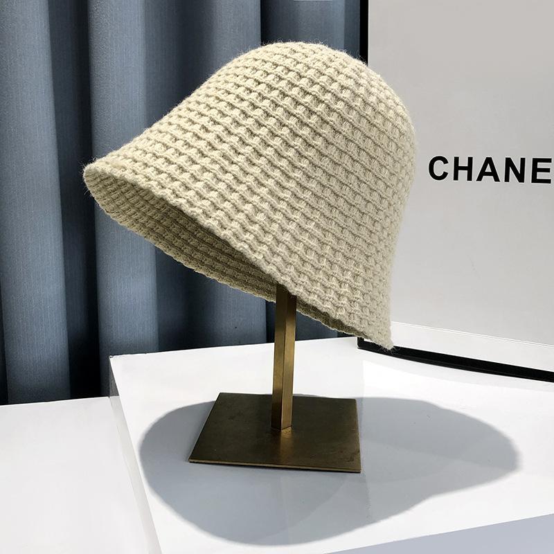 Cappello da Pescatore a Maglia Giapponese Cappello Autunno/Inverno da Donna Edizione Coreana Cappello Caldo