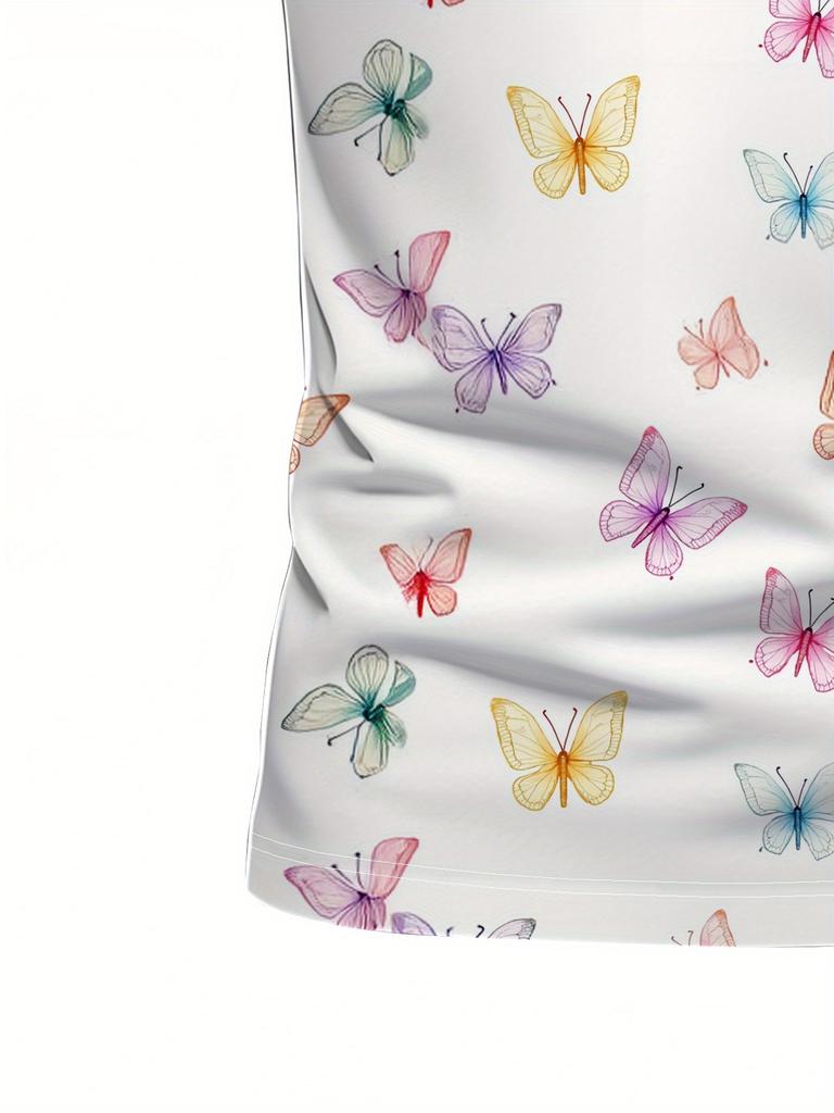 Men'S Short-Sleeve Polo Shirt with Flat Digital Print Pattern - No Texture