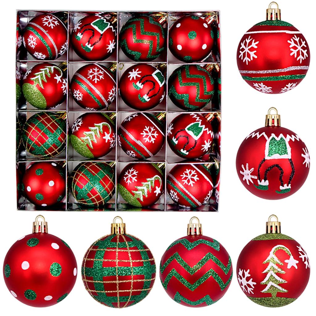 Christmas Ball 6cm16pcs Electroplated Plastic Ball Christmas Decoration Set