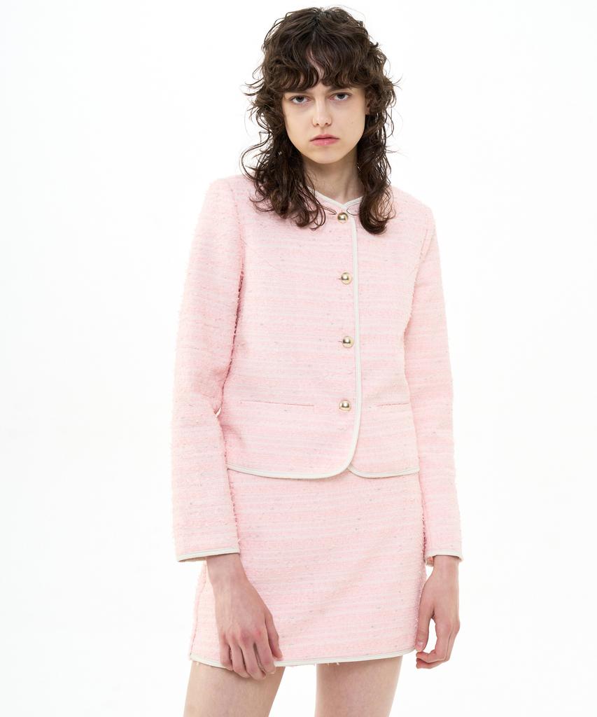 Bikwaieos Tweed Skirt Shorts_Pink