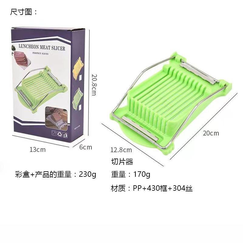 Stainless Steel 10 Wire Lunch Meat Slicer Multipurpose Food Slicer Lunch Meat Cutter Hams Spam Cheese Slicer Kitchen Gadgets