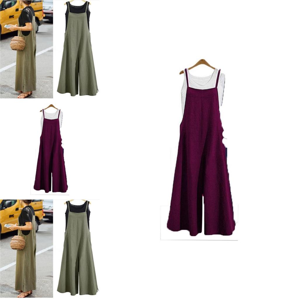 Tuta Elegante da Donna a Gamba Larga Regolabile con Design a Spalline per uno Stile Estivo Senza Sforzo