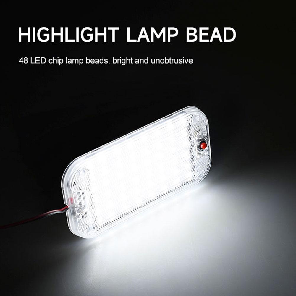 Universal Ceiling Light Bright Car Indoor Lamp With ON/OFF Switch 48/60LEDs Interior Dome Light For Box Trucks Campers Boats RVs