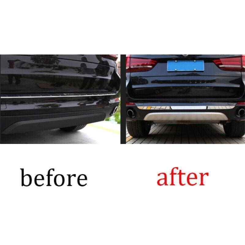 Fit For BMW X5 F15 2014-2018 Stainless Rear Bumper Lip lower Cover Strip Trim