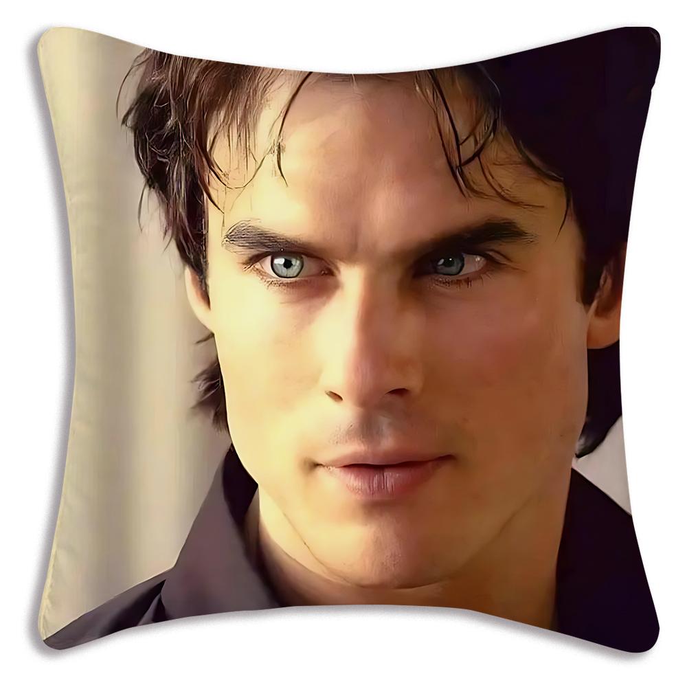1pc Damon Salvatore Pillow Set Vampire Diaries Pillowcase Sofa Decoration Home Double Sided Printed Cute Cushion Cover