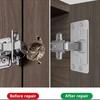 10/2-teiliges Reparaturplatten-Set für Schrankscharniere, Montageplatte aus Edelstahl für Türscharniere mit Löchern für Küchenschränke zu Hause und im Schrank