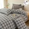 100% Cotton Bedding Set Luxury Duvet Cover Set- 1 Duvet Cover with 2 Pillowcases, Classic Plaid Style,Comforter Set Cover