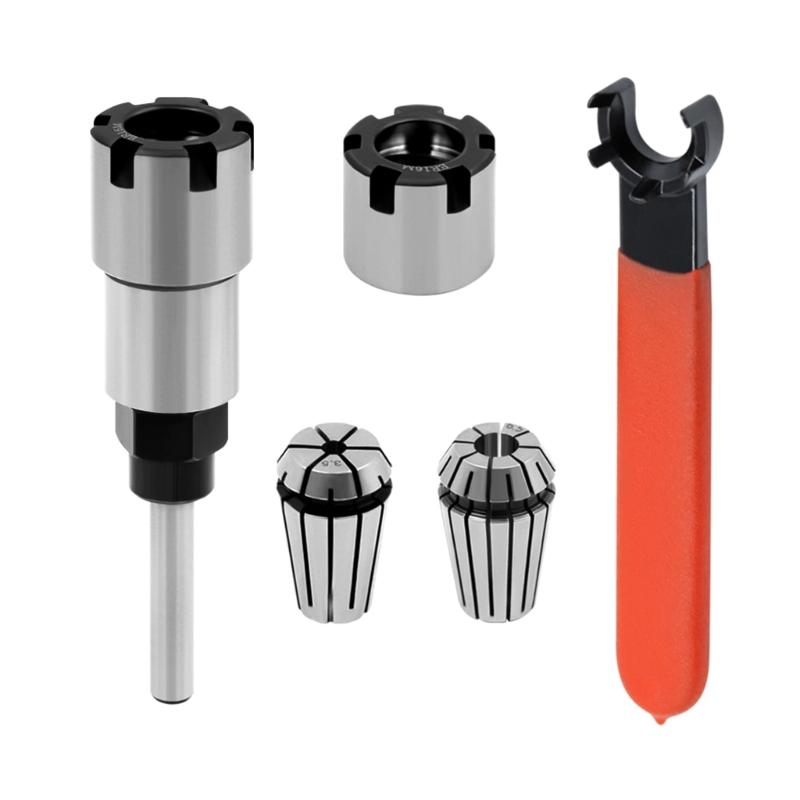 Router Shank Extension Rod Chuck Holder Extender Adapter ER20 Spring 6.5mm 12.7mm for Metalworking, Woodworking