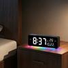 Bedside Digital Alarm Clock with Large LED Screen, Ambients Light and Brightness Adjustment Tabletop Clock for Nightstand