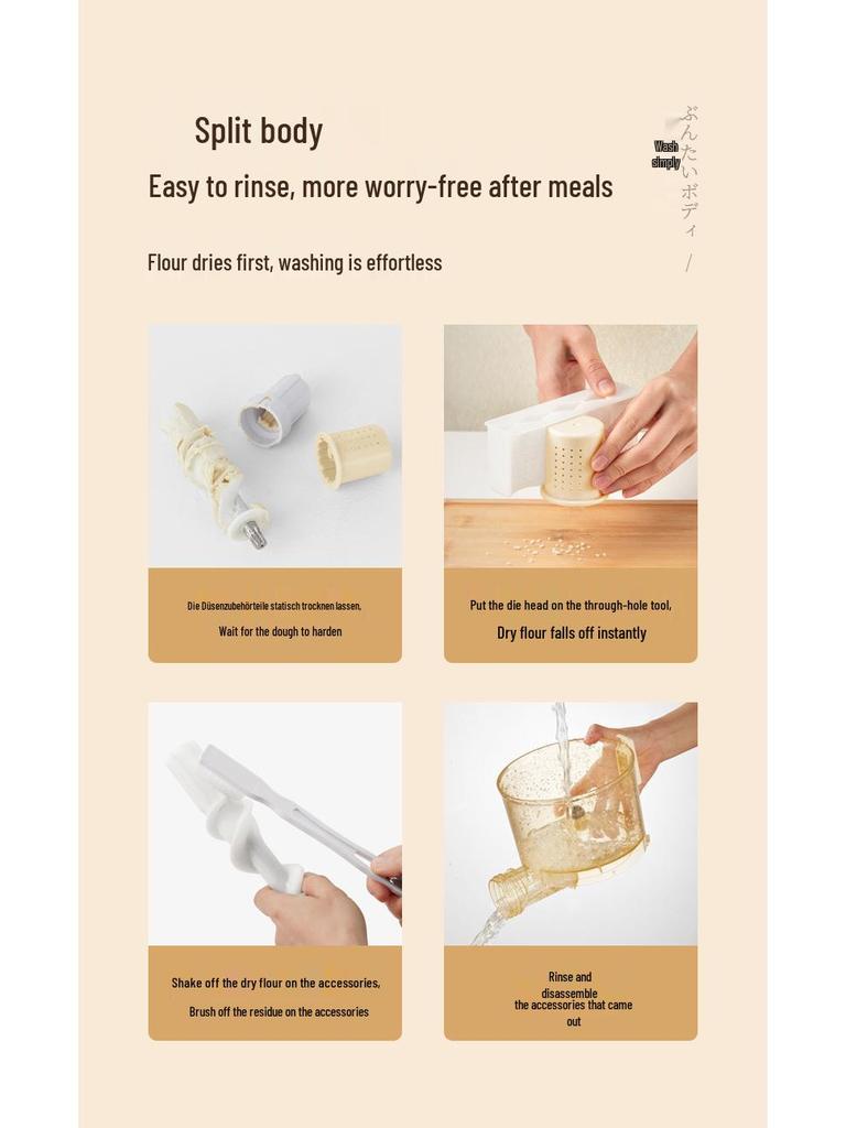 Multifunktionale Automatische Nudel- und Teigtaschenhautmaschine mit intelligenten Knet- und Pressfunktionen