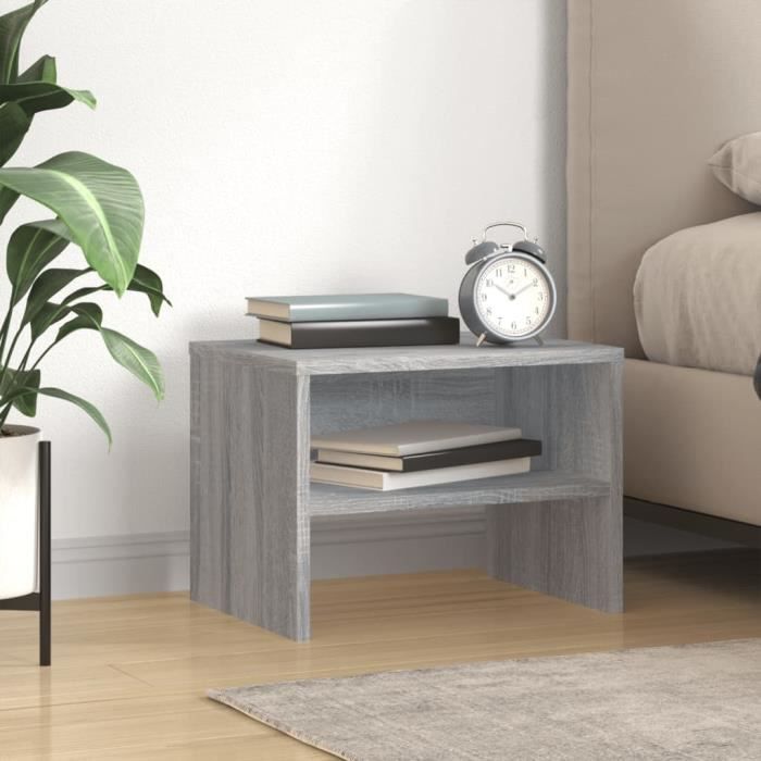 VidaXL Table de chevet Sonoma gris 40x30x30 cm Bois d'ingénierie 815239