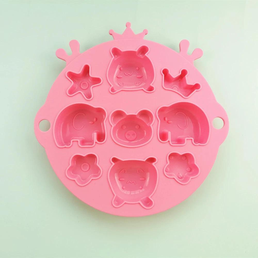 Baby Dampfkuchen Hilfsnahrungsform, Silikonform, Cartoonform, Kann gedämpft werden, Reiskuchen Kuchenwerkzeuge, Lieblich, Hochtemperaturbeständig