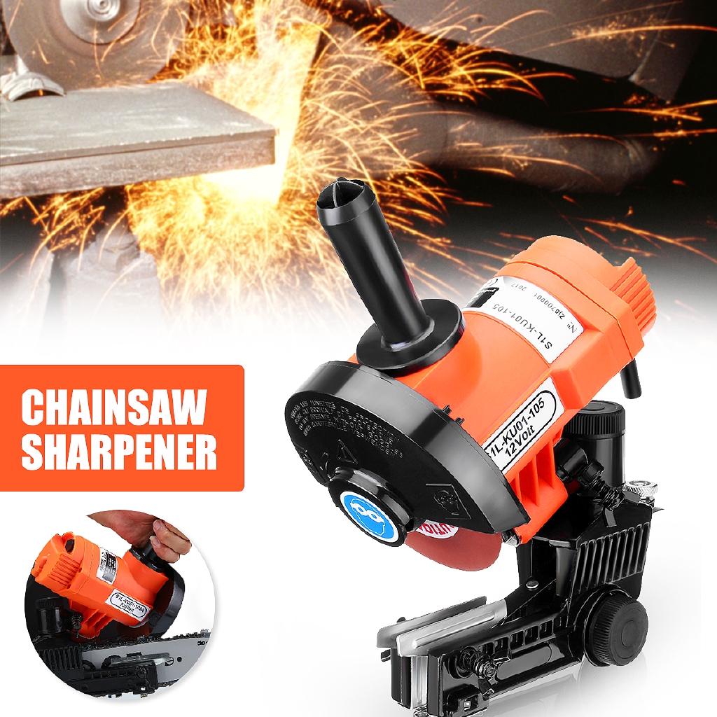 12V 4500RPM Electric Chain Saws Sharpener Bench Mount Grinder Wheel Tool 85W Brake Wood Power Tools
