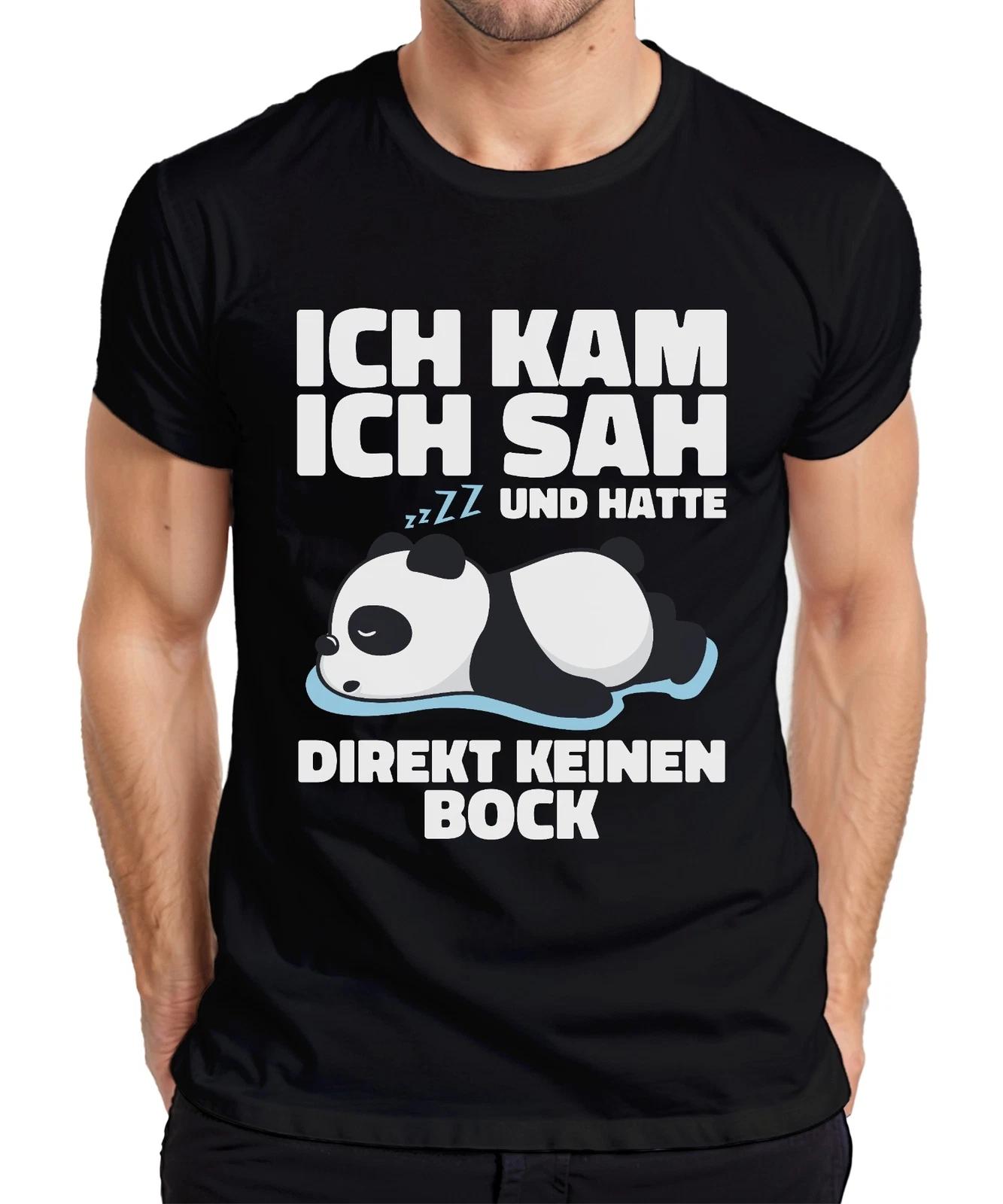 Ich kam ich sah und hatte keinen Bock Panda faul müde Schlaf Herren T-Shirt XXXXL