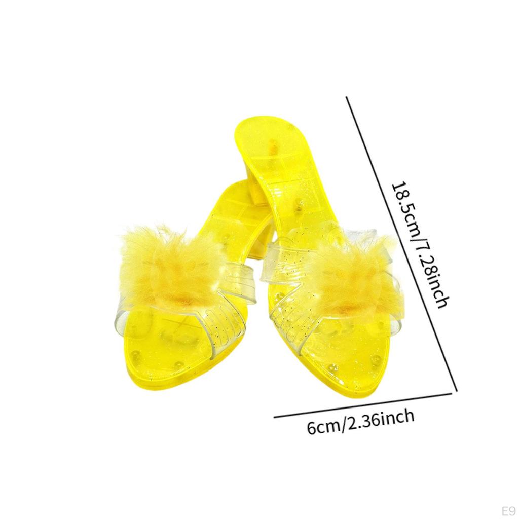 Girls Portable And Multifunctional Princess Shoes Slip-on Dress Up for Cosplay Party Birthday