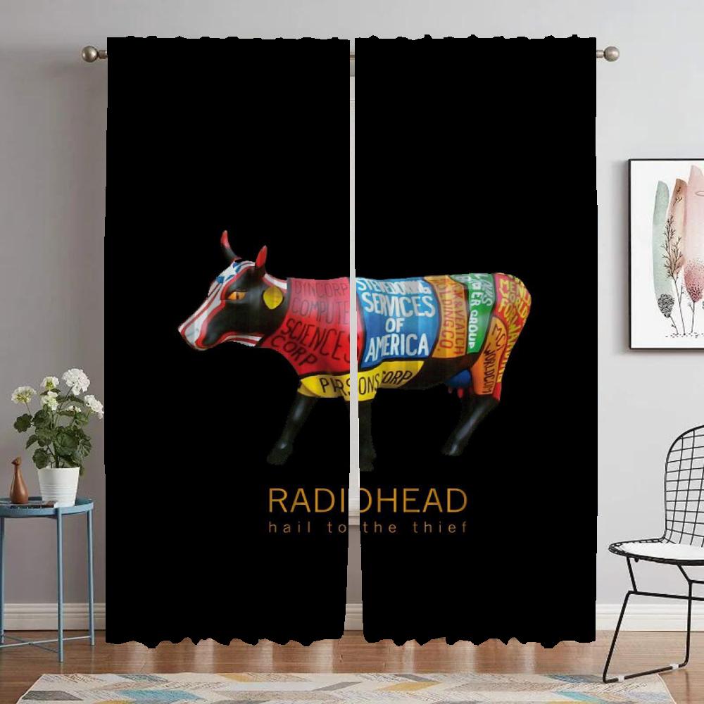 

Радиохед Занавеска для комнаты 2 панели Противомоскитные занавески для камеры Домашние интерьерные шторы Шторы Перегородка Гостиная Детская W50xH70cmx2pcs-CL