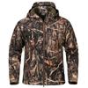 Men's Soft Shell Waterproof Camouflage Hunting Jacket Warm Fleece Lined Hooded Camo Hunt Clothes Military Tactical Coat Outdoor Windbreaker US Size