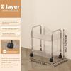 Transparenter Rollwagen Organizer Ständer Badezimmer Organizer Ständer Umzugs-Organizer Regal mit Rad