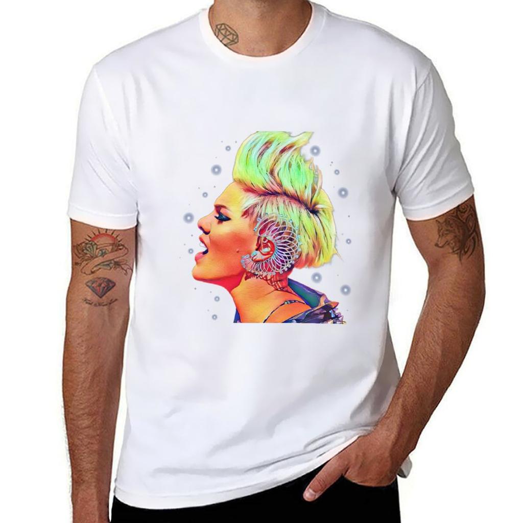 Pink Beautiful Trauma 2019 Illustration TShirt Basic Plain Tee for Spring and Summer