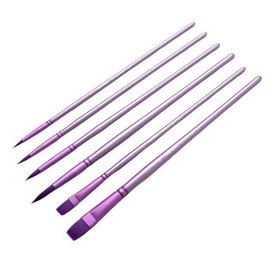 

Набор кистей для рисования 4/6 шт. Кисти для акварели Деревянная ручка Легкие Легко чистить Кисть для рисования Нейлоновые кисти Набор 6pcs