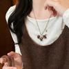 Whimsical Sausage Dog Pendant Necklace With Pearls Stylish Minimalist Collarbone Jewelry Fashionable Alloy Accessory
