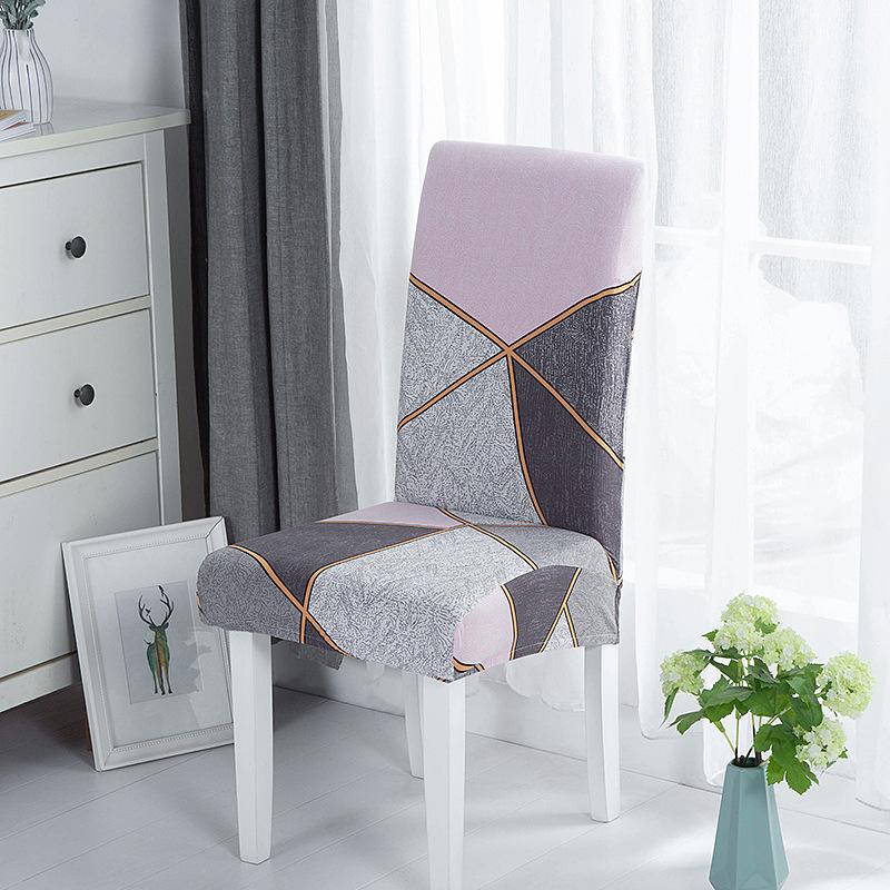 

1/2/4/6pcs Printing Dining Chair Cover Milk Silk Elastic Chair Slipcovers for Kitchen Living Room Wedding Banquet Home Decor 1 piece