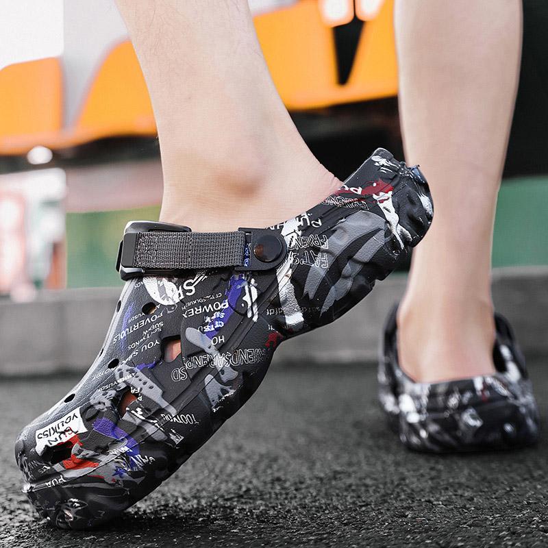 MAEDEF Men's Sandals Summer Clogs Shoes Non Slip Water Shoes Lightweight Flip Flops Male Garden Slippers for Men Beach Sandals