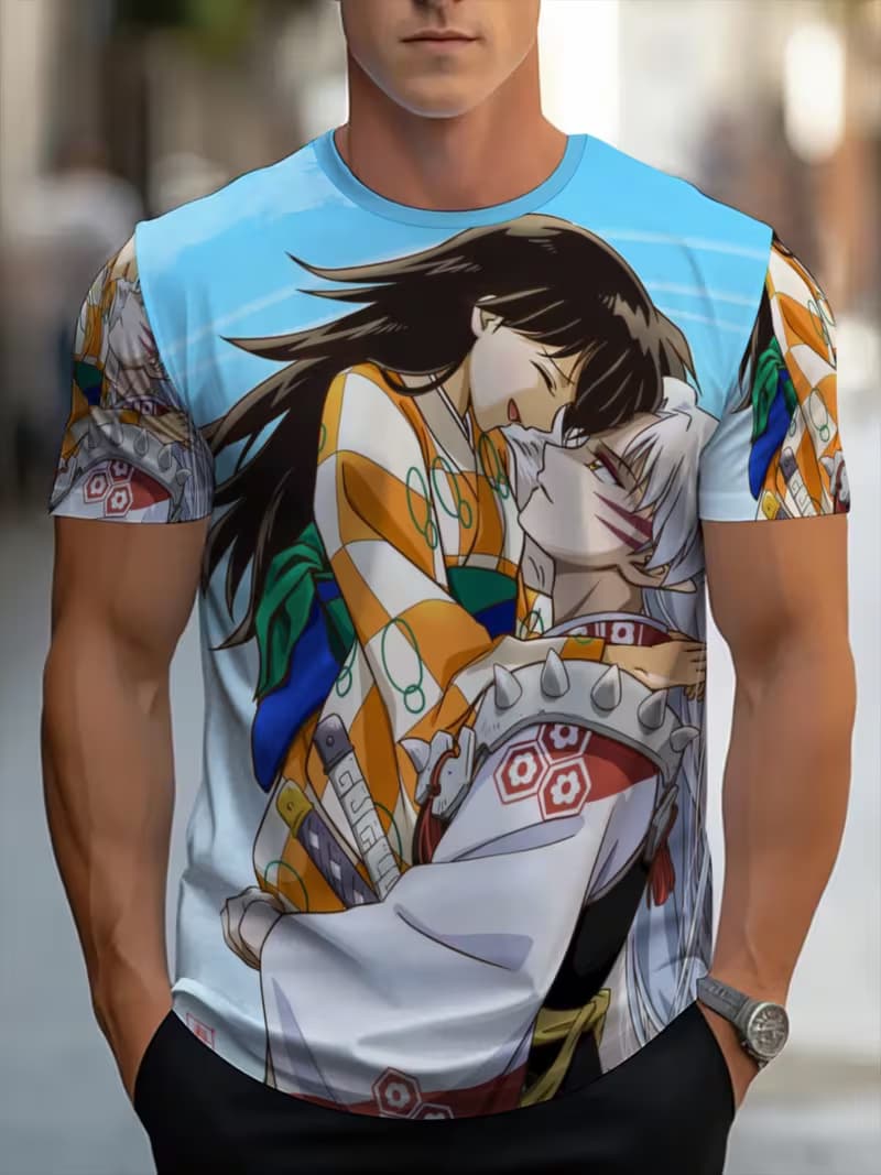 

Men s Retro 3D Graphic Print T-Shirt - Perfect for Daily Wear and Vacation S
